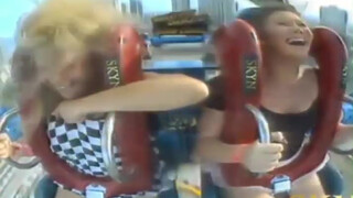 7. Blonde Teens Boobs Fall Out On The Slingshot