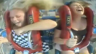 Blonde Teens Boobs Fall Out On The Slingshot