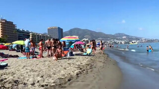 9. Latest Updates Walk FUENGIROLA BEACH WALK | Malaga Spain 2022 | color kids Traveling vlog walking
