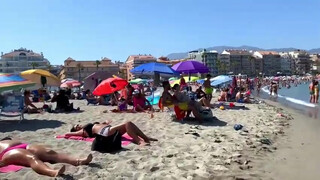 2. Latest Updates Walk FUENGIROLA BEACH WALK | Malaga Spain 2022 | color kids Traveling vlog walking