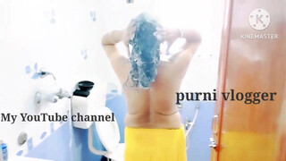 1. Bathing ???? shampoo ????#bathing @PurniVlogger