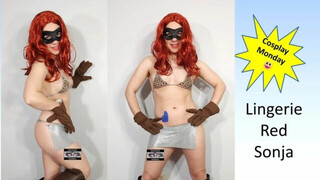 Lingerie Cosplay Red Sonja Chain Bikini Try On #maskedmodelvids #lookbook