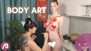 First Body Art Painting Tutorial With Japanese Fashion Style ????????????