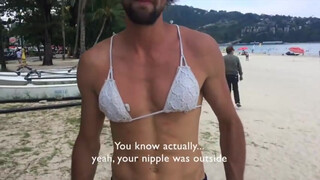 3. FREE THE NIPPLES: Topless Girl and Man With Bra REACTIONS