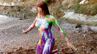 8. Abstract Art. Nude Body Painting. Ep. 1#art#nudity#sexy#bodypainting#paint#hot#exciting##sensational