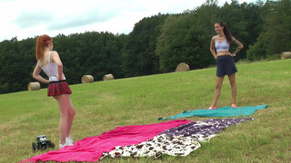 3. Yoga with my Girls meaning BFFs when the NO PANTIES Challenge accepted on a Windy Day in the Wild