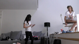 4. Adventure of Two Sisters Girls unboxing new Playstation and plays an Horror Game