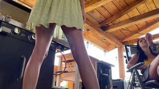 9. Party Girls do a Barbeque Party before No Panties Try on for Short Miniskirts and Sun Dress Haul