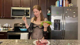 6. Hang out with me! I’m making Lamb, Roasted Carrots, & Asparagus in my Lingerie! It’s AIP Compliant!