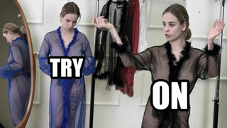 In English. TINY ROBES???? Try on Haul