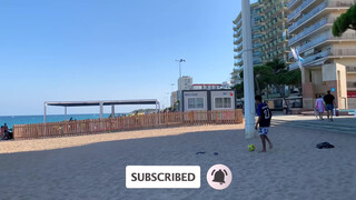 2. 4k VIDEO BEACH walk in COSTA BRAVA Spain TRAVEL vlog