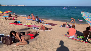 3. 4k VIDEO BEACH walk in COSTA BRAVA Spain TRAVEL vlog