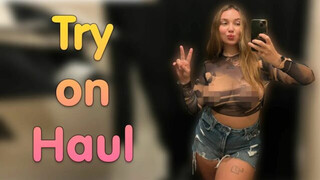 [4K] Transparent Try-on Haul with Lath | See-through clothes