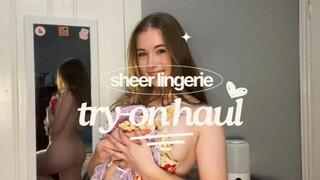 lingerie try-on haul w/ mirror view (sheer & transparent)