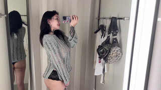 9. Transparent Dress Challenge: Trying it on with see-through lingerie