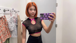 4. See-Through Try On Haul | Transparent Lingerie and Clothes | Try-On Haul At The Mall #2