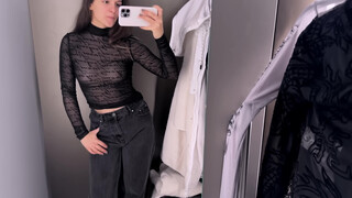 9. [4K] Transparent Clothes Try-on Haul with Emilia | Sheer lingerie
