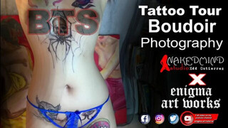 BTS Sharpie Tattoo | Temporary Tattoo Tour | Naked Mind Female Tattooed Model | Enigma Art Works