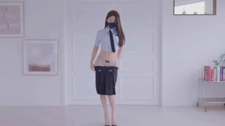 Cute Korean girl, changes in to school uniform. #korean #undergarments #hot #koreangirls