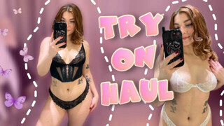 [4K] Transparent lingerie haul | See through Lingerie Try on Haul #2