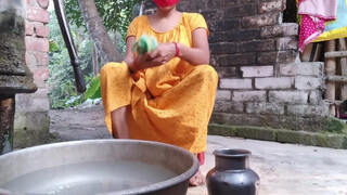 1. bathing vlog Indian housewife