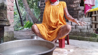 7. bathing vlog Indian housewife