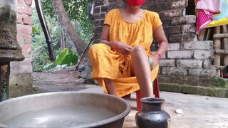 2. bathing vlog Indian housewife