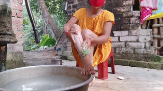 3. bathing vlog Indian housewife