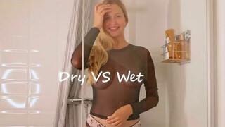 Dry Vs Wet See through Lingerie Try On Haul