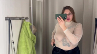 6. [4K] Dressing room Try on Haul | Transparent tops