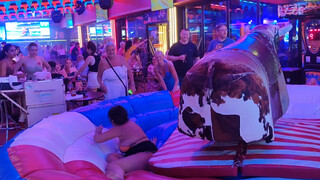 5. funny bull riding in Benidorm September 4th 2023 in Spain