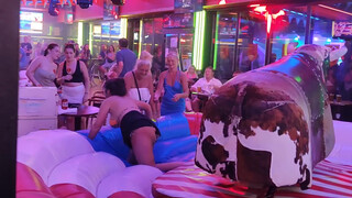 6. funny bull riding in Benidorm September 4th 2023 in Spain