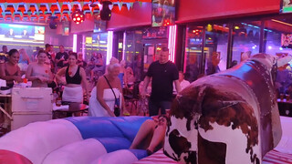 7. funny bull riding in Benidorm September 4th 2023 in Spain