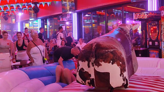 8. funny bull riding in Benidorm September 4th 2023 in Spain