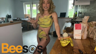 2. How To Make Banana Cake in BodyPaint / Como Hacer Torta de Banano y Chocolate / Recipe Banana Cake