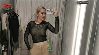 See Through Try on Haul in Mall