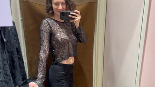 3. See-Through Try On Haul | Transparent Lingerie and Clothes | Try-On Haul At The Mall #15