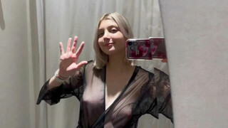 SeeThrough Try On Haul Transparent Lingerie and Clothes TryOn Haul At The Mall