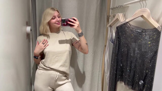 1. SeeThrough Try On Haul Transparent Lingerie and Clothes TryOn Haul At The Mall #2