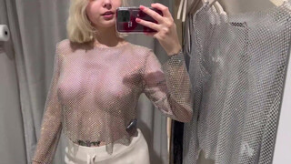 6. SeeThrough Try On Haul Transparent Lingerie and Clothes TryOn Haul At The Mall #2