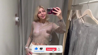 7. SeeThrough Try On Haul Transparent Lingerie and Clothes TryOn Haul At The Mall #2