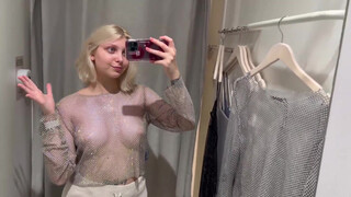 8. SeeThrough Try On Haul Transparent Lingerie and Clothes TryOn Haul At The Mall #2