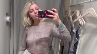 9. SeeThrough Try On Haul Transparent Lingerie and Clothes TryOn Haul At The Mall #2