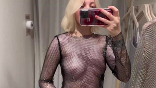 3. SeeThrough Try On Haul Transparent Lingerie and Clothes TryOn Haul At The Mall #2