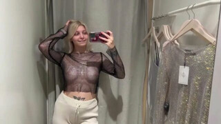 SeeThrough Try On Haul Transparent Lingerie and Clothes TryOn Haul At The Mall #2