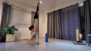 8. Pole play and stretching yoga