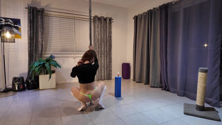 9. Pole play and stretching yoga