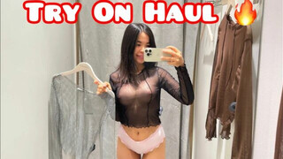 Transparent Clothing Try on Haul with Asian girl | see through clothes