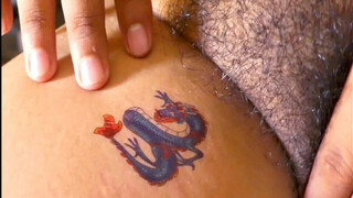 How to remove dragon temporary tattoo smooth and relaxing process #satisfying #relaxing #asmr