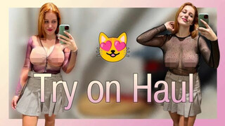 [4K] Transparent Try-on Haul with Katy | See Through Clothes